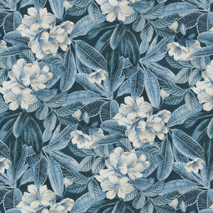 Darwin Flora Midnight Blue 802932 by Tommy Bahama Home Fabric