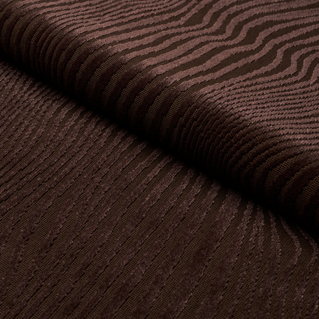 Gunta Cut Velvet - Espresso by Schumacher Fabric