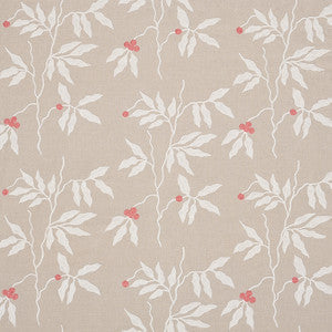 Lilla Embroidery Ivory On Neutral 80431 by Schumacher Fabric