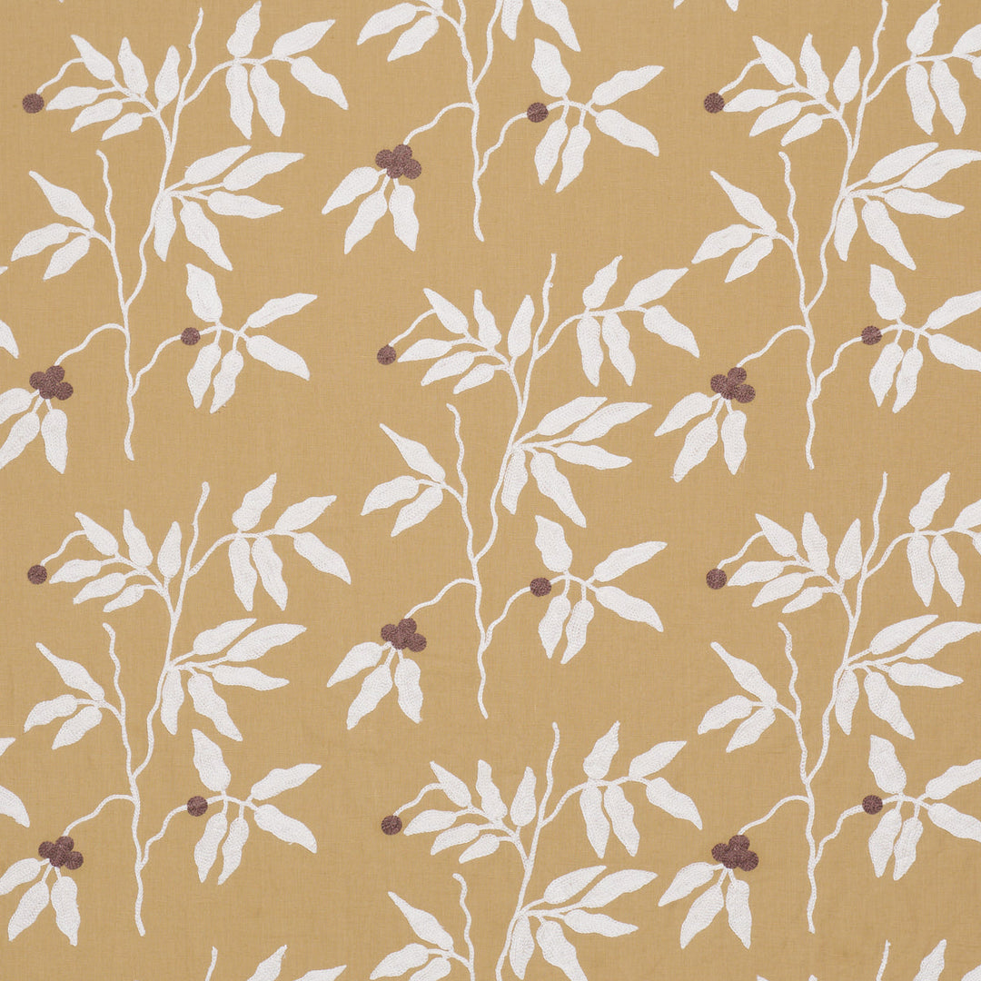 Lilla Embroidery - Ochre by Schumacher Fabric