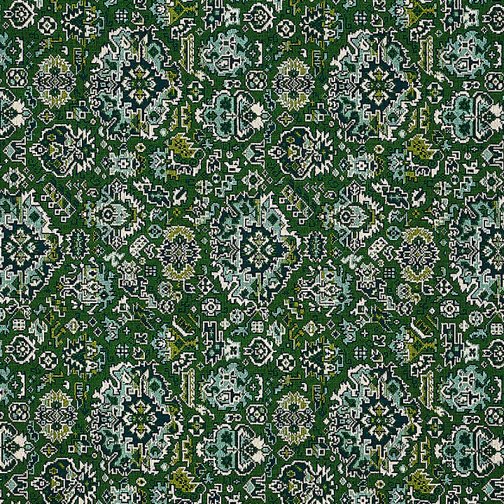 Pallay Epingle Emerald 80620 by Schumacher Fabric Schumacher Fabric Pallay Epingle Emerald 80620Fabric COTTON 91% BELGIUM </p><p>Repeat: H: HORZ. 13 2/5" (34CM), V: VERT. 18 8/9" (48CM) 53.5 - Fabric Carolina -