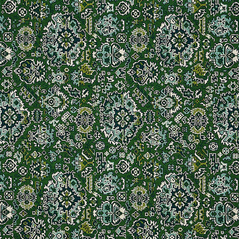 Pallay Epingle Emerald 80620 by Schumacher Fabric Schumacher Fabric Pallay Epingle Emerald 80620Fabric COTTON 91% BELGIUM </p><p>Repeat: H: HORZ. 13 2/5" (34CM), V: VERT. 18 8/9" (48CM) 53.5 - Fabric Carolina -