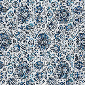Pallay Epingle Porcelain On Ivory 80622 by Schumacher Fabric