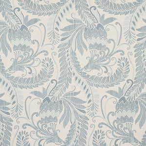 Orley Blue On Light Blue 80641 by Schumacher Fabric