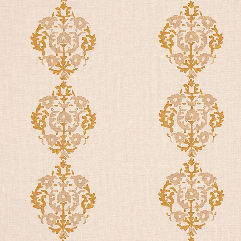 Constantine Natural & Ochre 80712 by Schumacher Fabric Schumacher Fabric Constantine Natural & Ochre 80712Fabric HEMP 50% INDIA </p><p>Repeat: H: HORZ. 19" (46CM), V: VERT. 11" (28CM) 53 - Fabric Carolina -