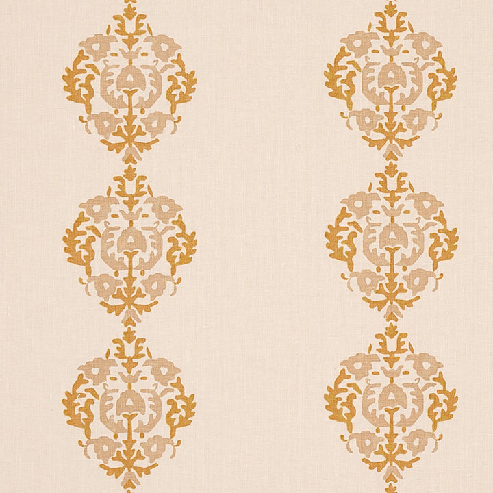 Constantine Natural & Ochre 80712 by Schumacher Fabric Schumacher Fabric Constantine Natural & Ochre 80712Fabric HEMP 50% INDIA </p><p>Repeat: H: HORZ. 19" (46CM), V: VERT. 11" (28CM) 53 - Fabric Carolina -