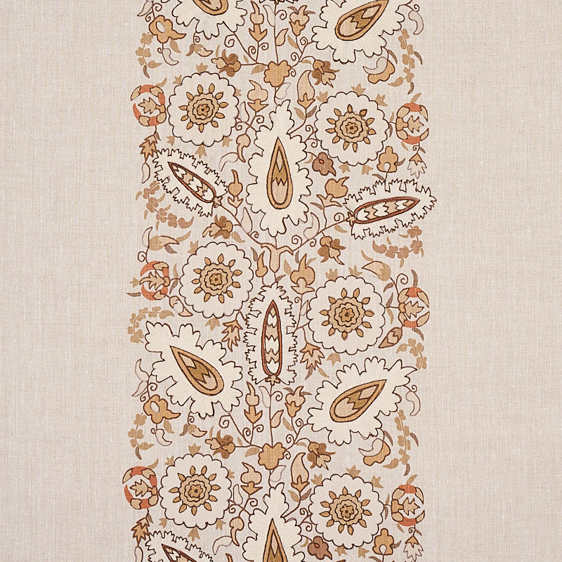 Anatolia Embroidery Natural 80752 by Schumacher Fabric Schumacher Fabric Anatolia Embroidery Natural 80752Fabric LINEN 88% INDIA </p><p>Repeat: H: HORZ. 27" (69CM), V: VERT. 14 1/5" (36CM) 53 - Fabric Carolina -