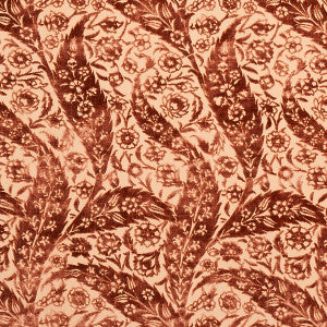 Saz Paisley Velvet Terracotta 80781 by Schumacher Fabric