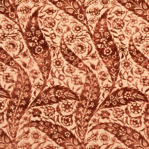 Saz Paisley Velvet Terracotta 80781 by Schumacher Fabric