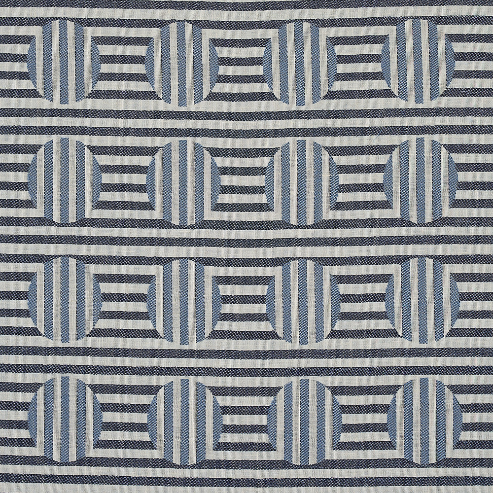 Soto Denim 80840 by Schumacher Fabric Schumacher Fabric Soto Denim 80840Fabric COTTON 73% INDIA </p><p>Repeat: H: HORZ. 4 2/5" (11CM), V: VERT. 8 7/9" (22CM) 53 1/7" (135CM) - Fabric Carolina -