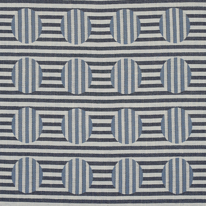 Soto Denim 80840 by Schumacher Fabric Schumacher Fabric Soto Denim 80840Fabric COTTON 73% INDIA </p><p>Repeat: H: HORZ. 4 2/5" (11CM), V: VERT. 8 7/9" (22CM) 53 1/7" (135CM) - Fabric Carolina -