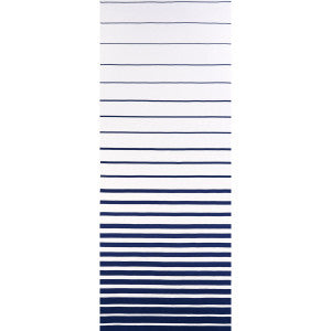 Ribbon Applique Navy On Ivory 81141 by Schumacher Fabric