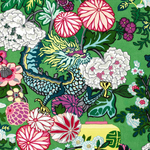 Chiang Mai Dragon Velvet Jade 81171 by Schumacher Fabric