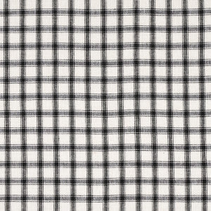 Crawford Linen Check Basalt 81452 by Schumacher Fabric