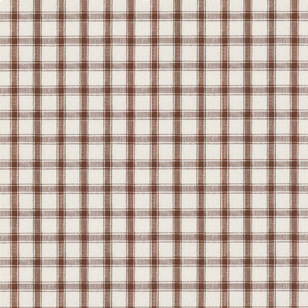 Crawford Linen Check - Brown by Schumacher Fabric