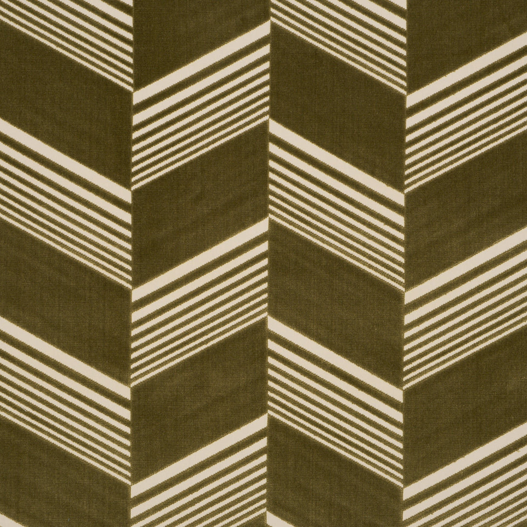 Jessie Cut Velvet - Olive by Schumacher Fabric