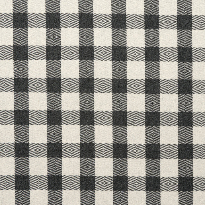 Galt Wool Check Charcoal 81612 by Schumacher Fabric Schumacher Fabric Galt Wool Check Charcoal 81612Fabric WOOL 100% ITALY </p><p>Repeat: H: HORZ. 3 1/2" (9CM), V: VERT. 3 1/2" (9CM) 57" (145CM) - Fabric Carolina -