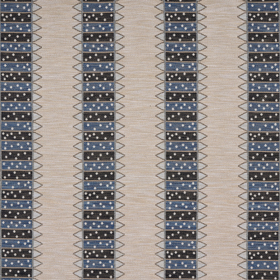 Noor Kilim Stripe - Indigo by Schumacher Fabric