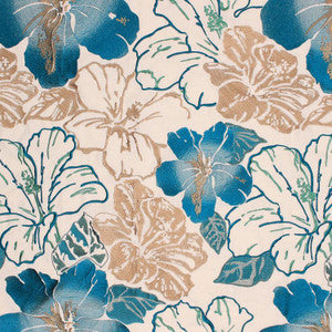 Floral Splendor Teal by RM CoCo Fabric