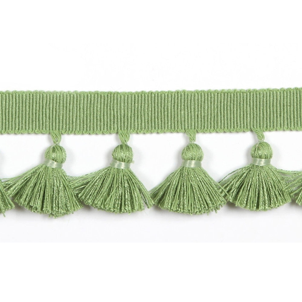 Hellenic Key Tassel Fringe Kiwi by Europatex Fabric Hellenic 47% Fibranne, 44% Cotton, 9% Polyester 1.75 inches - Fabric Carolina -
