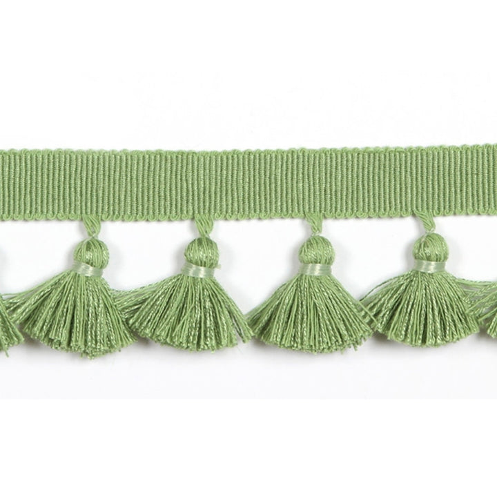 Hellenic Key Tassel Fringe Kiwi by Europatex Fabric Hellenic 47% Fibranne, 44% Cotton, 9% Polyester 1.75 inches - Fabric Carolina -