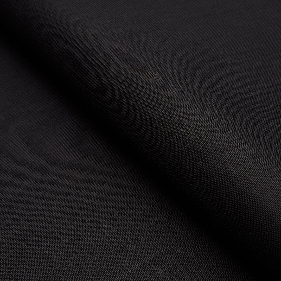 Middleton Linen - Black by Schumacher Fabric