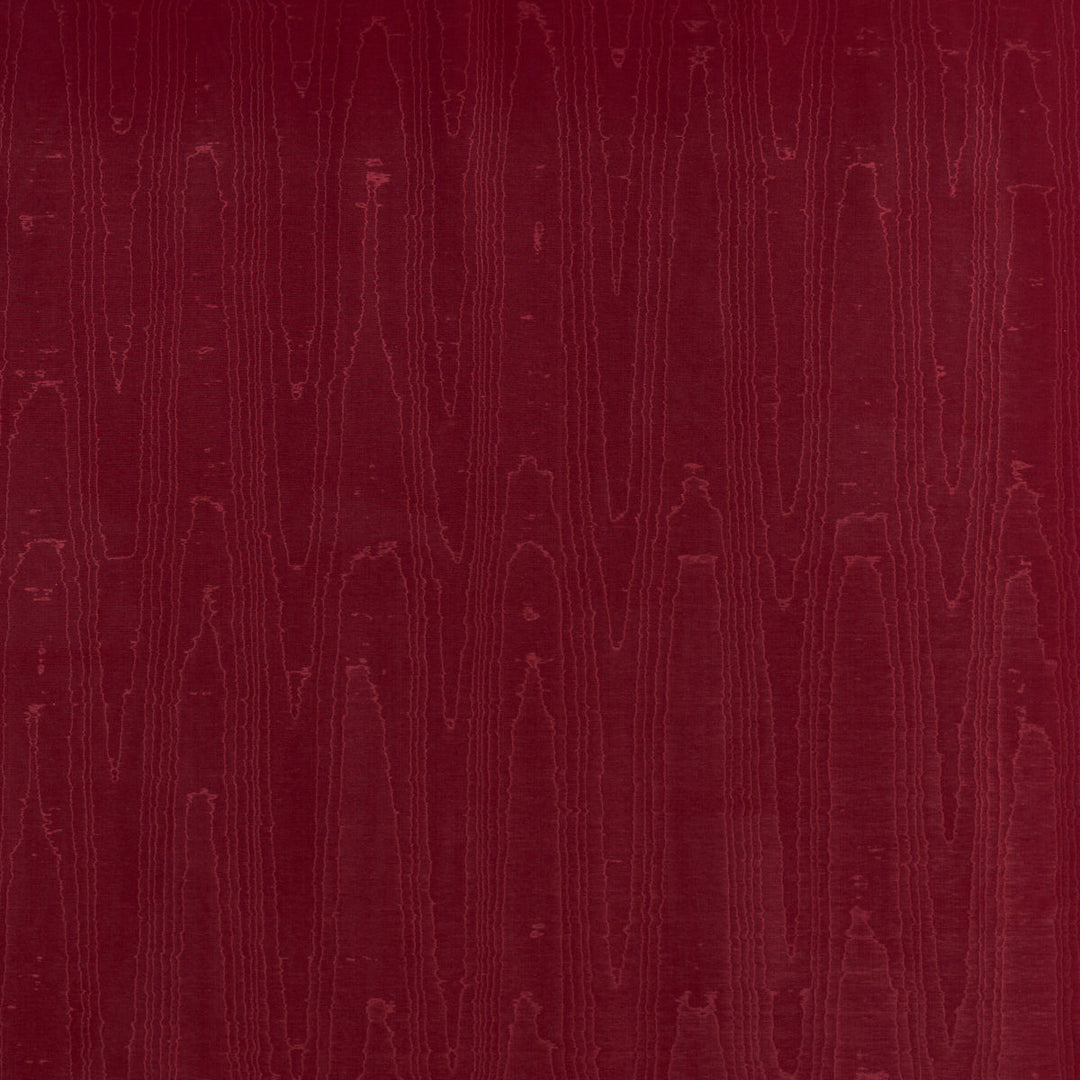 Beau Cotton Linen Moiré - Crimson by Schumacher Fabric