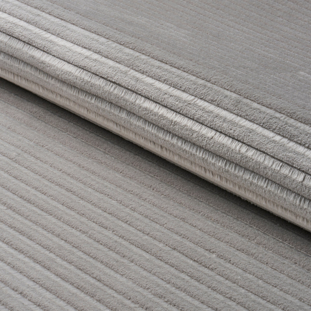 Petite Channeled Velvet - Otter Grey by Schumacher Fabric