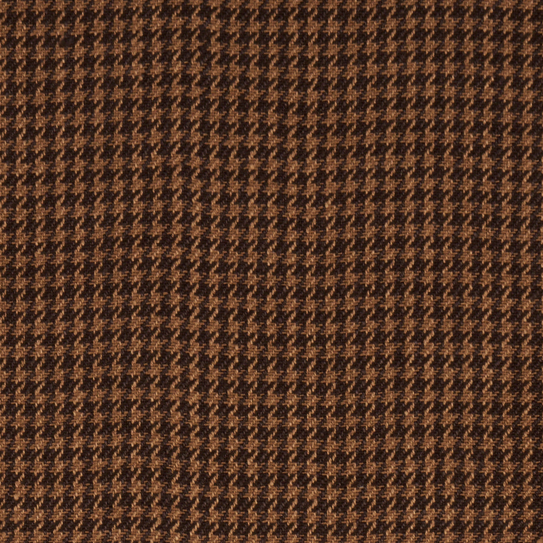 Lotti Linen Houndstooth - Brown by Schumacher Fabric