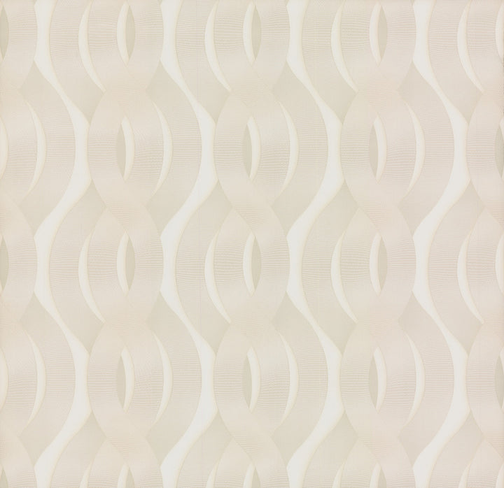 Nexus White & Cream Metallic Wallpaper by York Wallcoverings Urban Oasis Covers about 79.2 square feet 27.56-in by 34.5-ft long roll Unpasted 12.5 - Fabric Carolina -