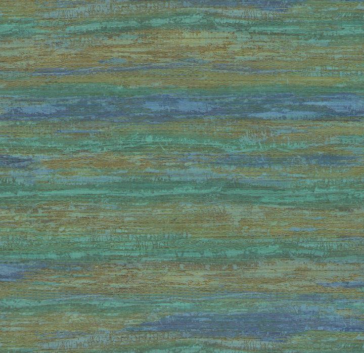 Painterly Blue & Green Wallpaper by York Wallcoverings Urban Oasis Covers about 79.2 square feet 27.56-in by 34.5-ft long roll Unpasted 25.25 - Fabric Carolina -