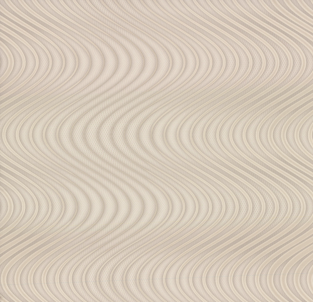 Ocean Swell Taupe & Beige Wallpaper by York Wallcoverings Urban Oasis Covers about 79.2 square feet 27.56-in by 34.5-ft long roll Unpasted 25.25 - Fabric Carolina -