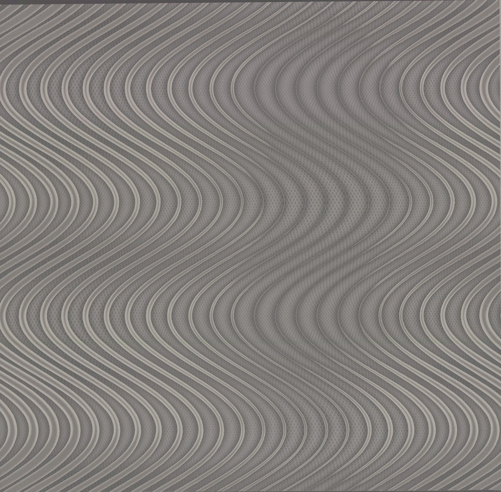 Ocean Swell Charcoal & Grey Wallpaper by York Wallcoverings Urban Oasis Covers about 79.2 square feet 27.56-in by 34.5-ft long roll Unpasted 25.25 - Fabric Carolina -