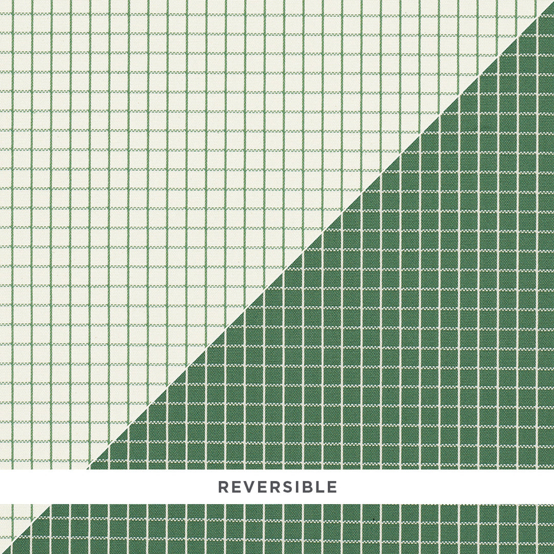 Georgie Reversible Check - Emerald by Schumacher Fabric