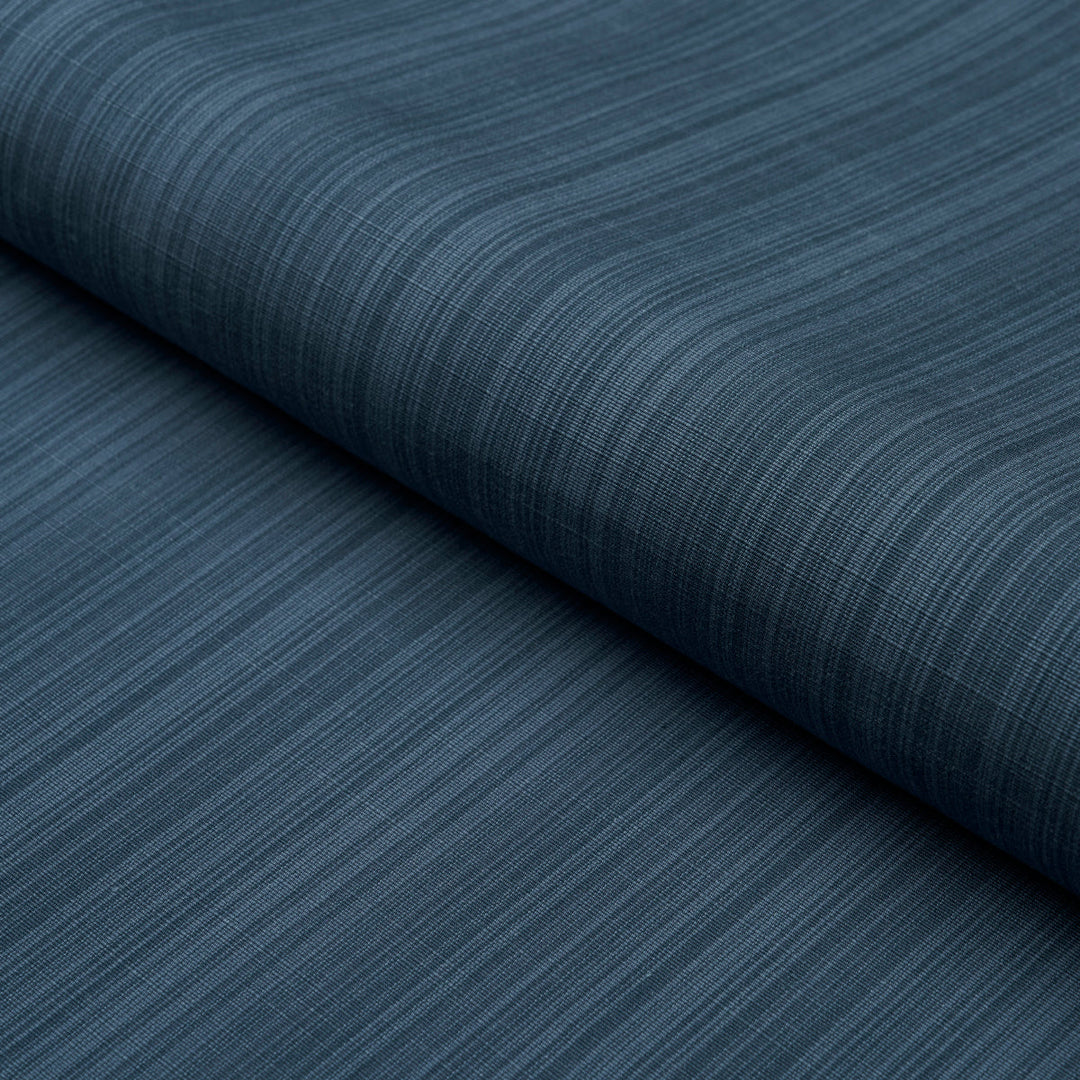 Gracie Solid Strié - Indigo by Schumacher Fabric