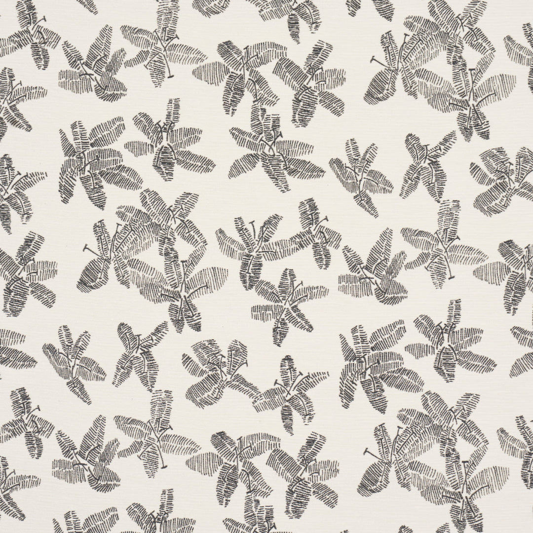 Hibiscus - Black & White by Schumacher Fabric