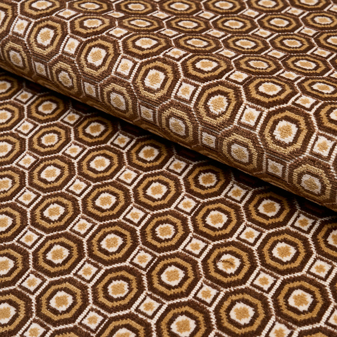 Trianon Cut Velvet - Bisque by Schumacher Fabric