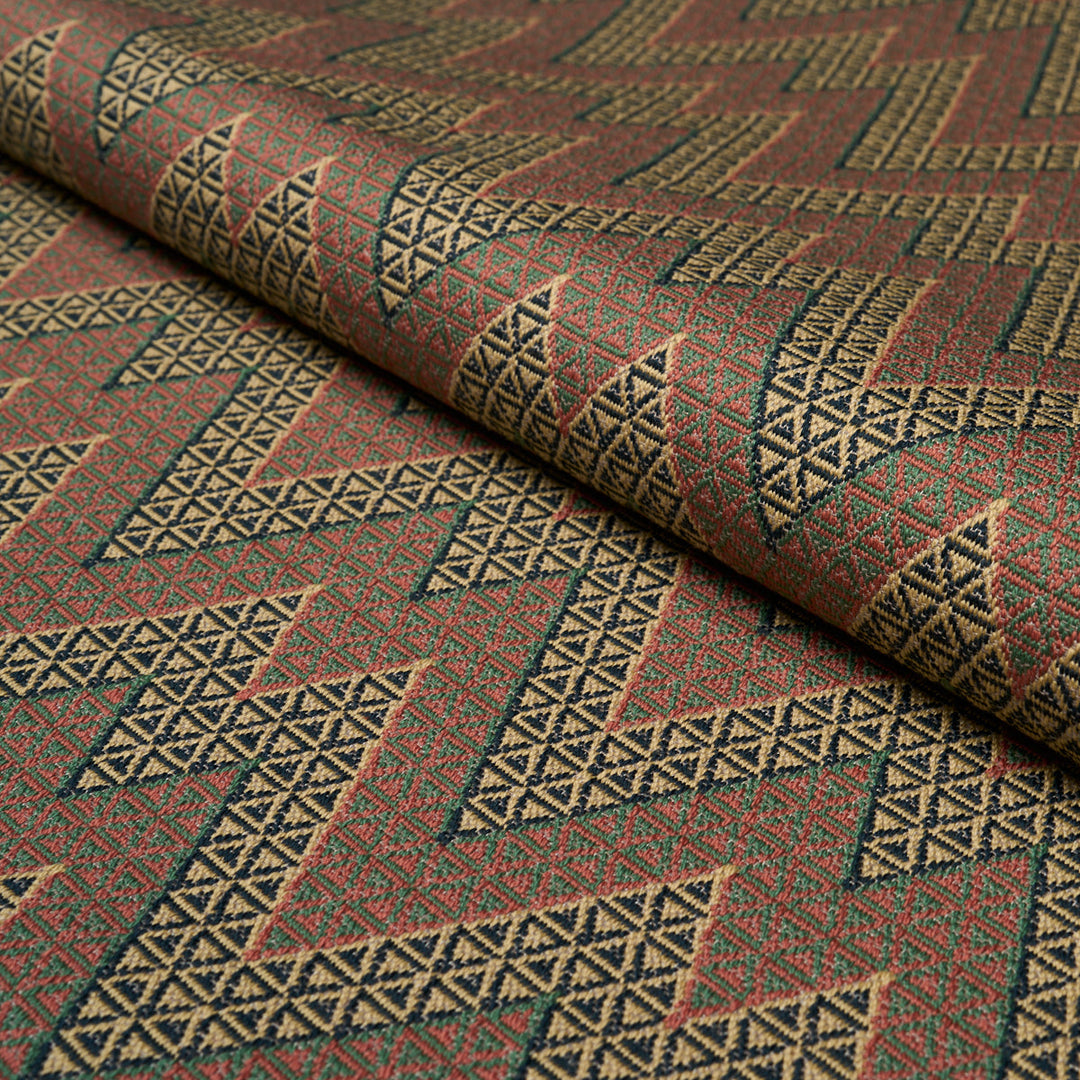 Alpine Peaks Chevron - Terracotta Desert by Schumacher Fabric