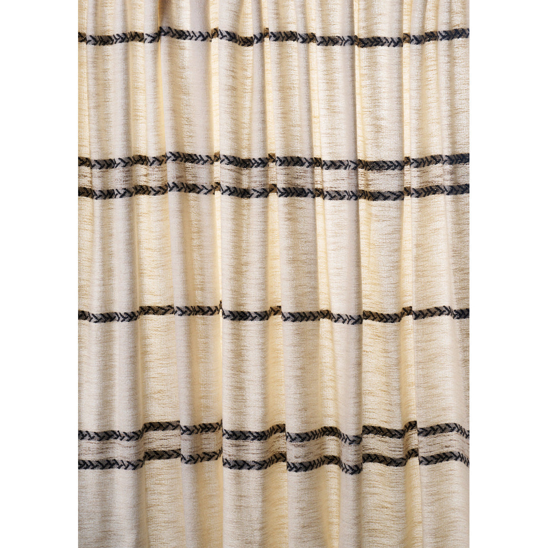 Plains Stripe Casement - Graphite by Schumacher Fabric