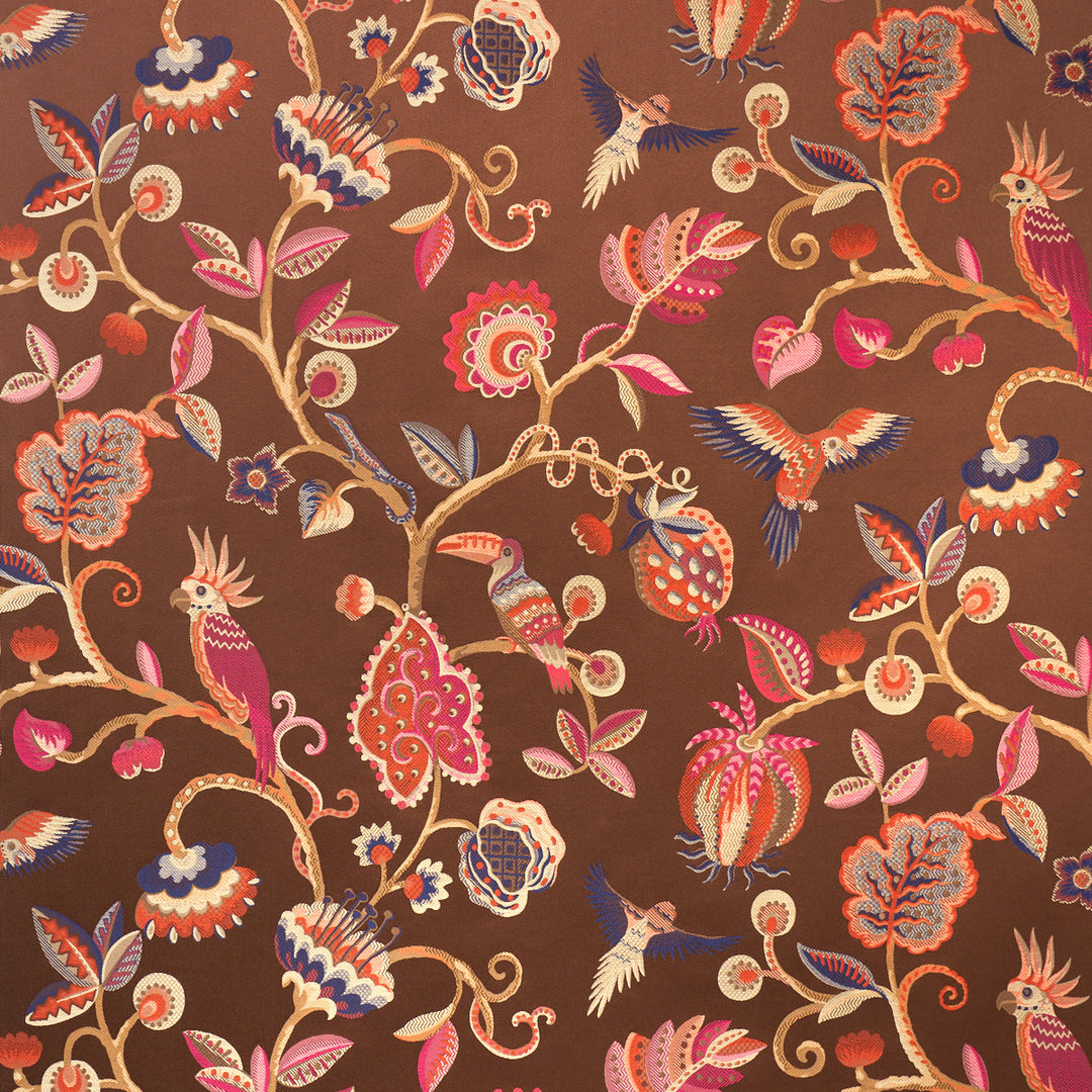 Birds Of Paradise Woven - Chestnut by Schumacher Fabric
