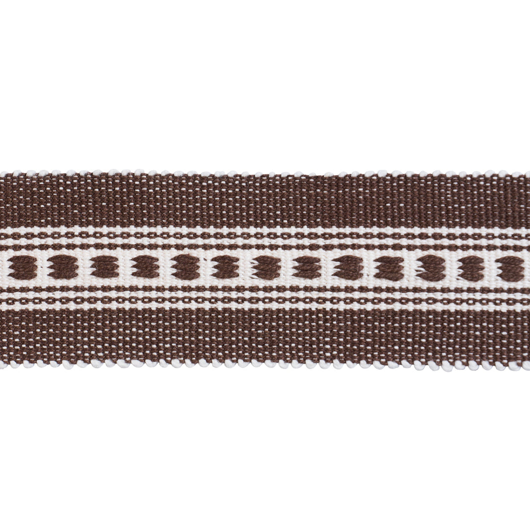 Lubeck Tape Narrow - Brown by Schumacher Trim