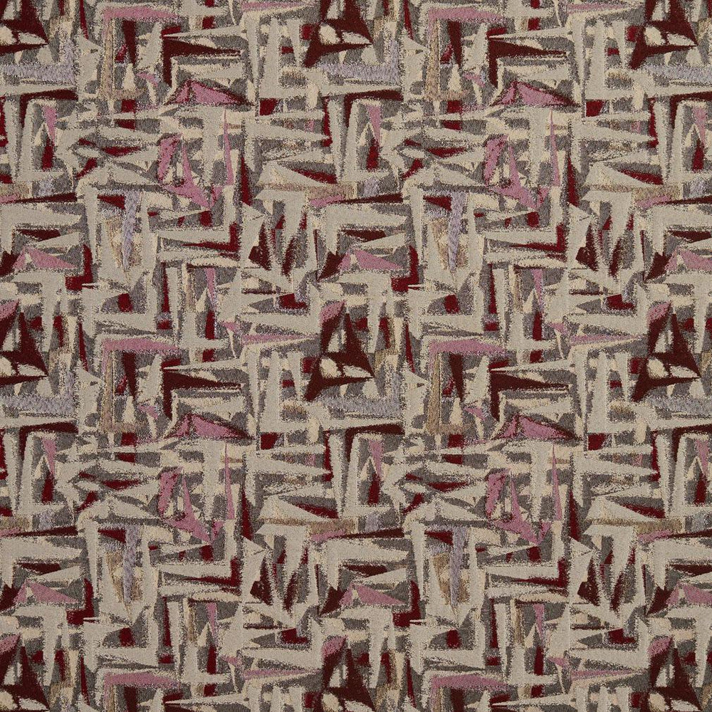 8519 Wine/Abstract by Charlotte Fabric Contemporary Wovens 100% Woven Polyester Asia Exceeds 100,000 Wyzenbeek Rubs (Heavy Duty) Horizontal: 15" x Vertical: 15" 54 Inches - Fabric Carolina -