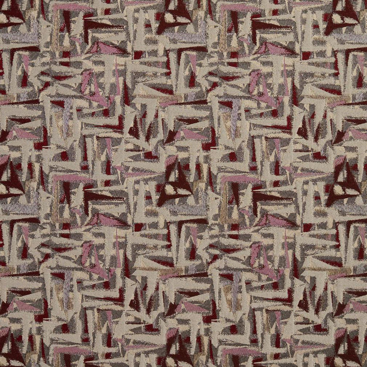 8519 Wine/Abstract by Charlotte Fabric Contemporary Wovens 100% Woven Polyester Asia Exceeds 100,000 Wyzenbeek Rubs (Heavy Duty) Horizontal: 15" x Vertical: 15" 54 Inches - Fabric Carolina -