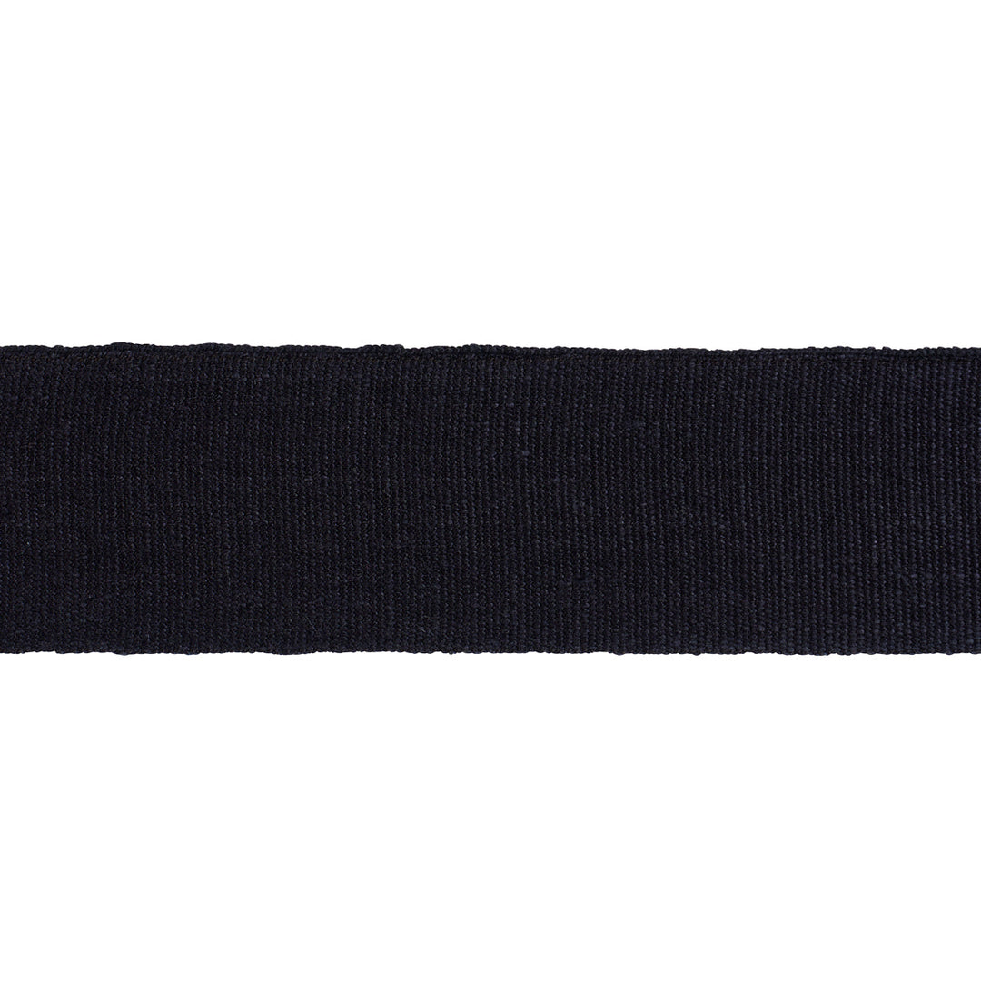 Mathias Linen Tape Wide - Black by Schumacher Trim