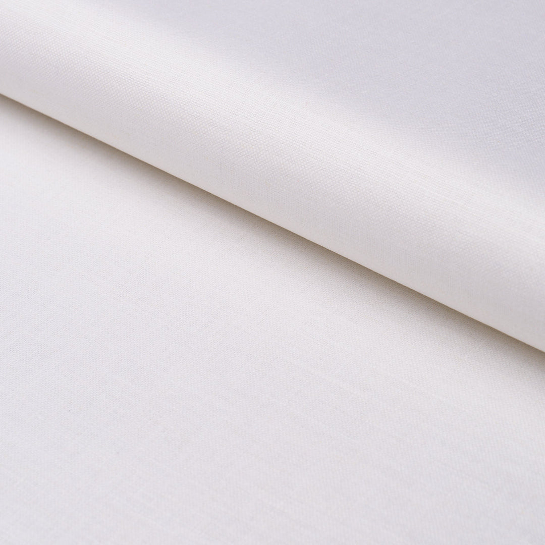 Patent Linen - White by Schumacher Fabric