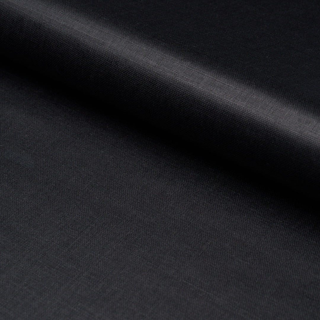 Patent Linen - Black by Schumacher Fabric