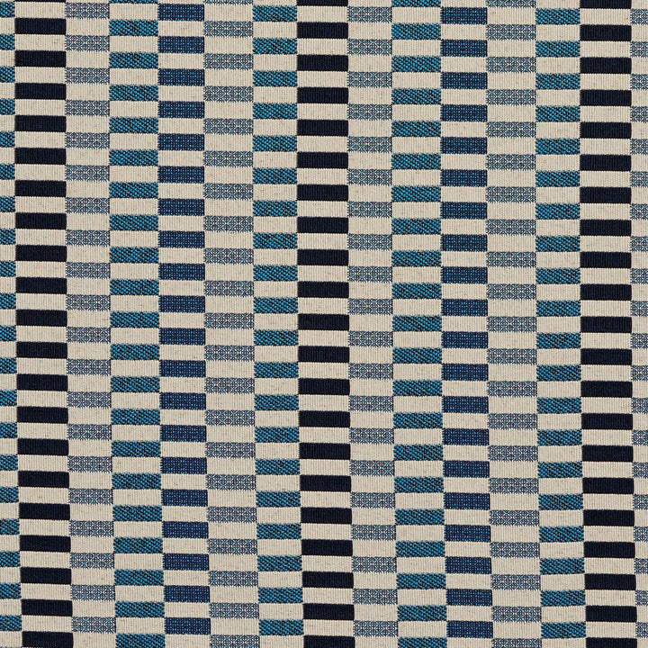 8530 Sapphire/Shift by Charlotte Designer Fabric Contemporary Wovens 100% Woven Polyester Asia Exceeds 100,000 Wyzenbeek Rubs (Heavy Duty) </p><p>Repeat: Horizontal: 4.5" 54 Inches - Swanky Fabrics -