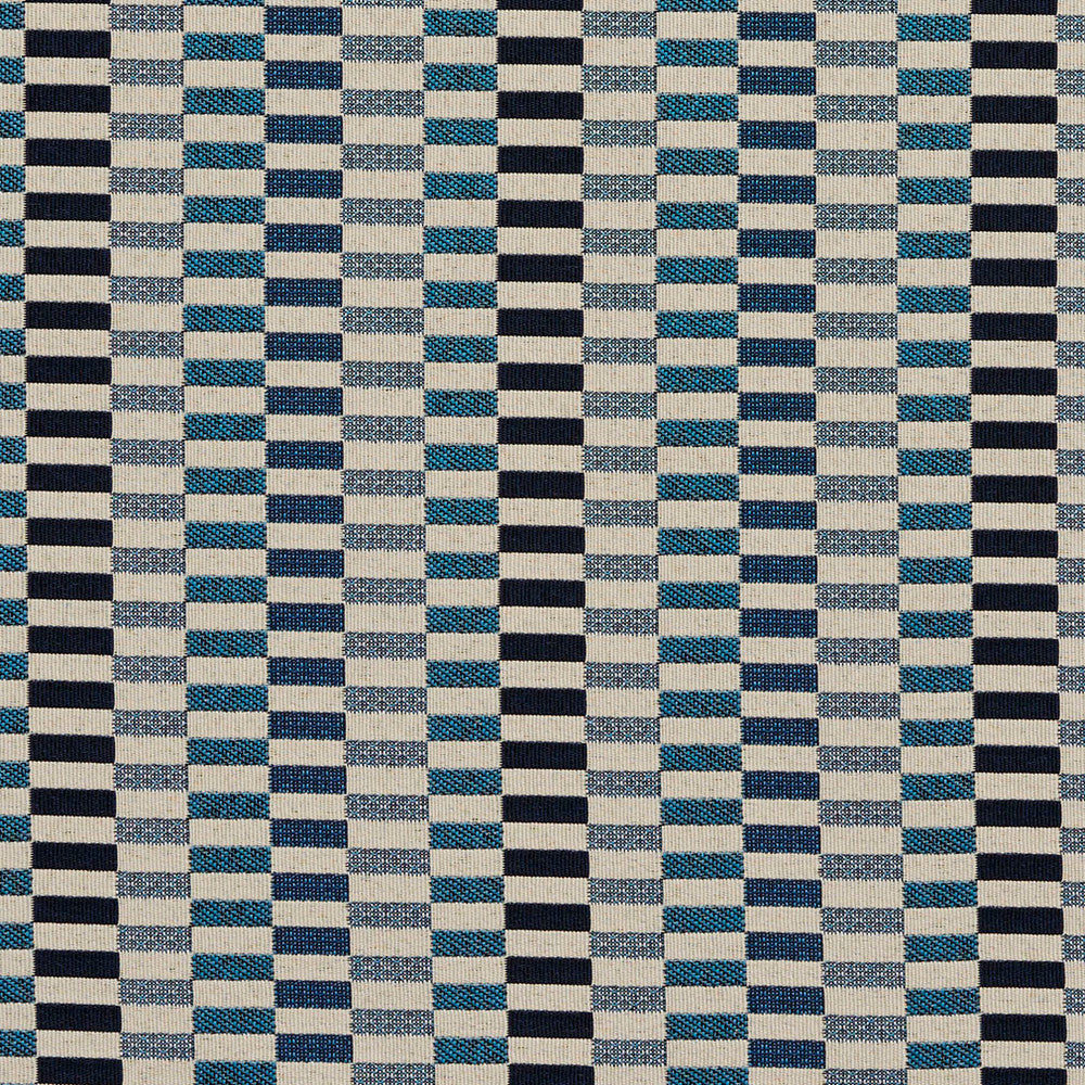 8530 Sapphire/Shift by Charlotte Designer Fabric Contemporary Wovens 100% Woven Polyester Asia Exceeds 100,000 Wyzenbeek Rubs (Heavy Duty) Horizontal: 4.5" 54 Inches - Swanky Fabrics -