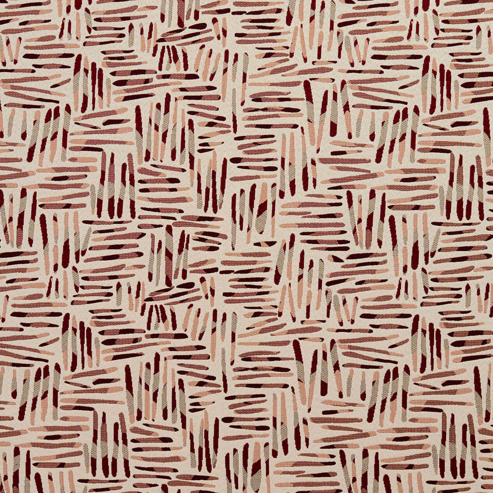 8534 Wine/Tally by Charlotte Designer Fabric Contemporary Wovens 100% Woven Polyester Asia Exceeds 100,000 Wyzenbeek Rubs (Heavy Duty) </p><p>Repeat: Horizontal: 20.5" x Vertical: 15.5" 54 Inches - Swanky Fabrics -