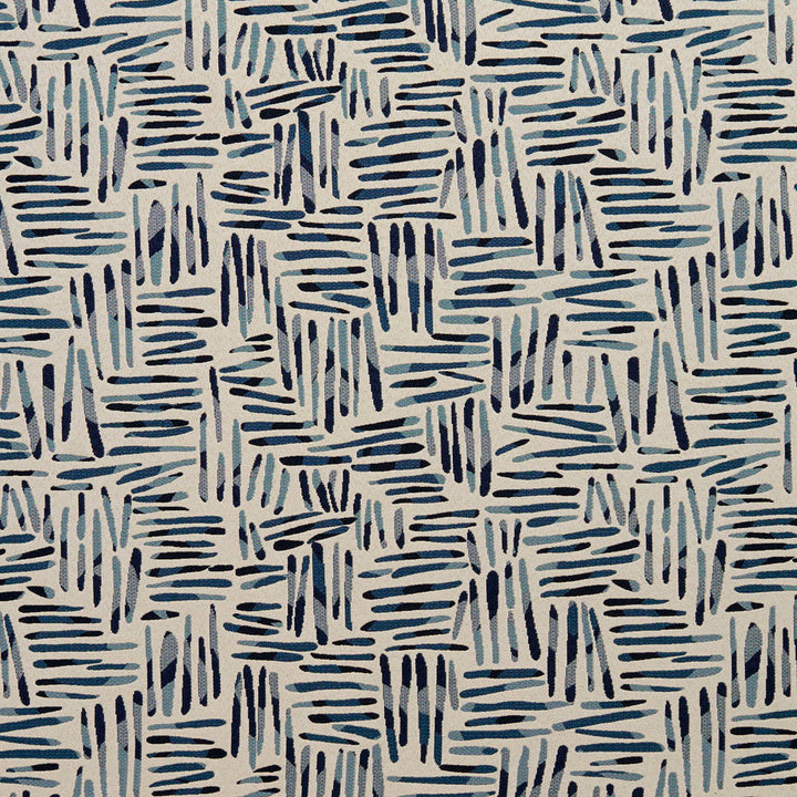 8535 Sapphire/Tally by Charlotte Designer Fabric Contemporary Wovens 100% Woven Polyester Asia Exceeds 100,000 Wyzenbeek Rubs (Heavy Duty) Horizontal: 20.5" x Vertical: 15.5" 54 Inches - Swanky Fabrics -